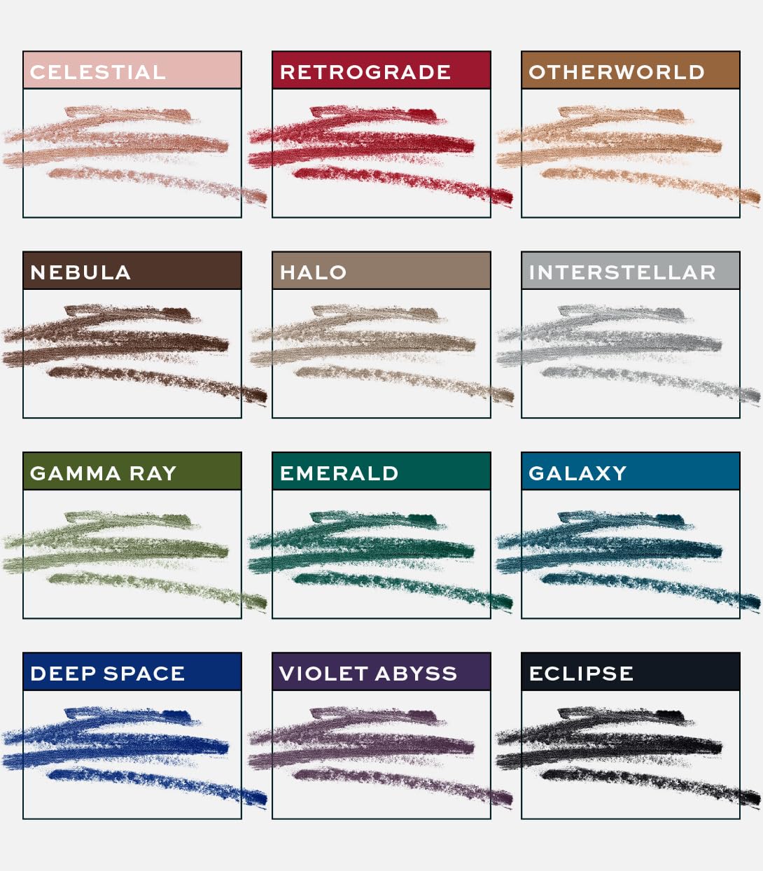 MAKE Beauty Continuum Waterproof Gel Eyeliner Pencil. Creamy, Pigmented Multi-Use, including Waterline with Built-in Sharpener and Blending Brush. Smudge-Proof Makeup. Shade - Galaxy, Teal
