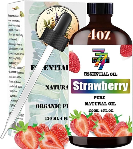 Strawberry Essential Oil (4 oz/120 ml) - Strawberry Oils Used in diffusers, humidifiers, Home Baths, Cleaning Products, Yoga, DIY Soaps and DIY Scented Candles