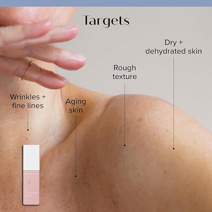 MEDIX 3% Concentrated Hyaluronic Acid Hydrating Gel Body Booster Dry Skin Moisturizer, Anti Aging Skin Care Booster For Restoring Skin Barrier, Wrinkles, & Fine Lines, 2-Pack