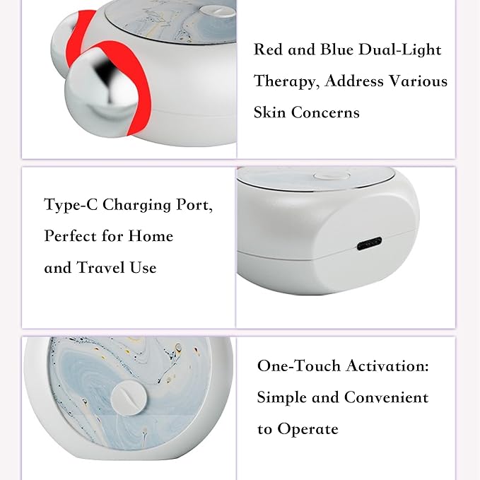 Face and Neck Massager Tools - Mini Face Lift Device - Skin Tightening Device - Face Sculpting Tool - Red Blue Light Led Facial Sculptor - Face Massager Tool Beauty Massager For Face Body Legs Neck