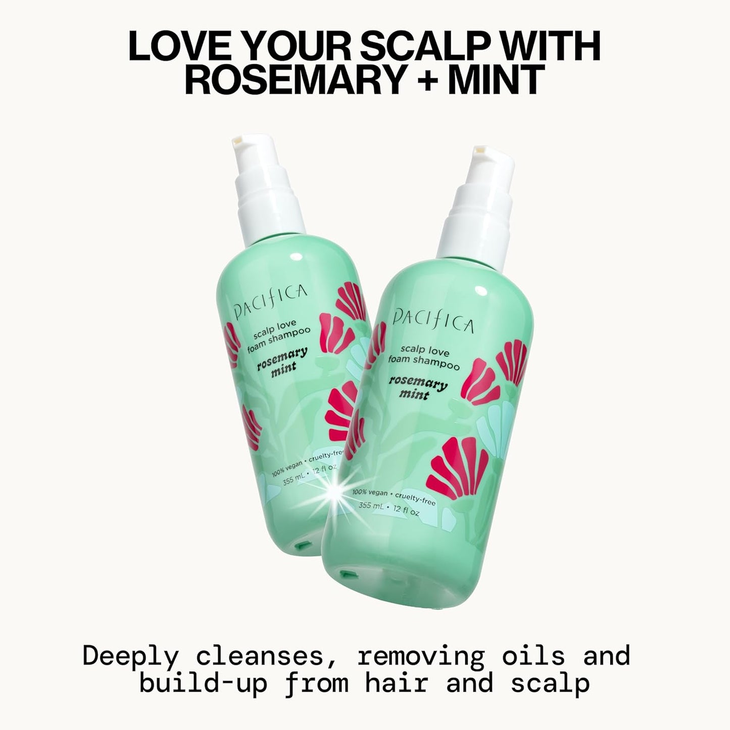 Pacifica Rosemary Mint Scalp Detox Shampoo – Clarifying Shampoo for Dry Flaky Scalp, Removes Buildup & Excess Oil, Invigorating Rosemary + Mint Clean Beauty Vegan Dermatologist Tested