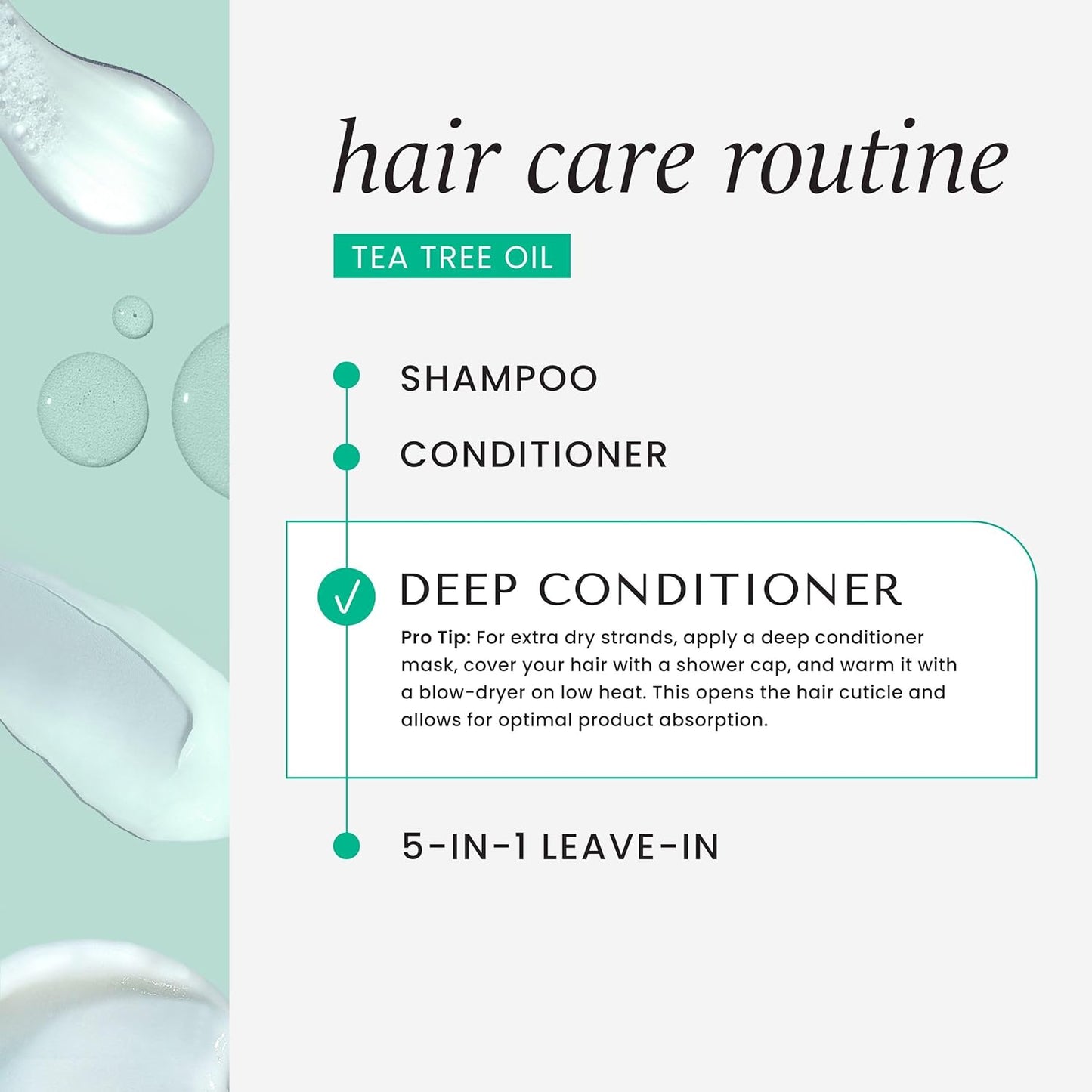HASK Dry Shampoo Duo (4.3oz-Qty 2) & Deep Conditioner Packette, Aluminum-Free, Sulfate-Free, Paraben-Free, Color Safe, for All Hair Types (Tea Tree)