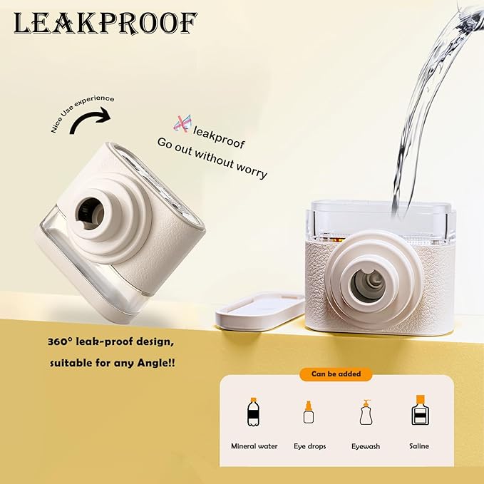 Relief Dry Eyes Spray Eye Heated Nano Mist Sprayer Portable Warm Compress Eyes Mister for Eyelid,Eye Skin SPA Eye Steam and Stye Mini Eye Drops Tool