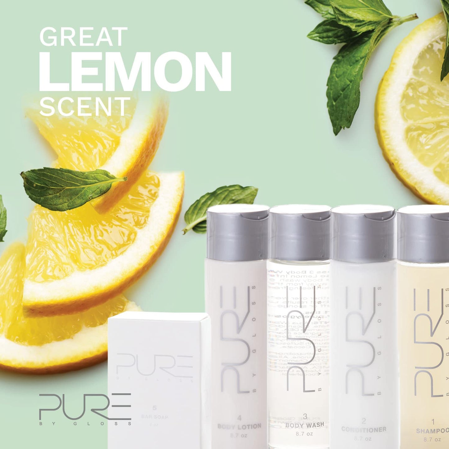 Pure By Gloss Conditioner – Fresh Lemon Scent – for All Hair Types – Cruelty Free and Paraben Free – Luxurious Moisturizing, Softening & Detangling Formula – for Men and Women – 8.5oz Each – 3 Pack