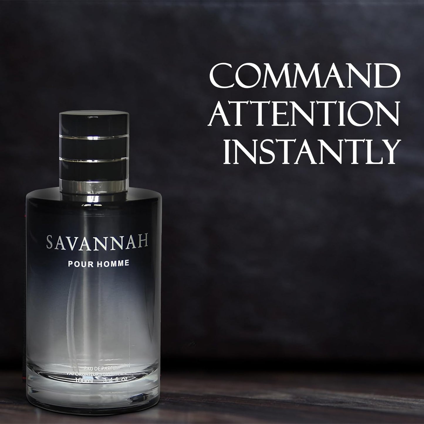 Savannah Cologne for Men Natural Spray Perfume Classic Scent Eau De Toilette for Daily Use 3.4 Fluid Ounce