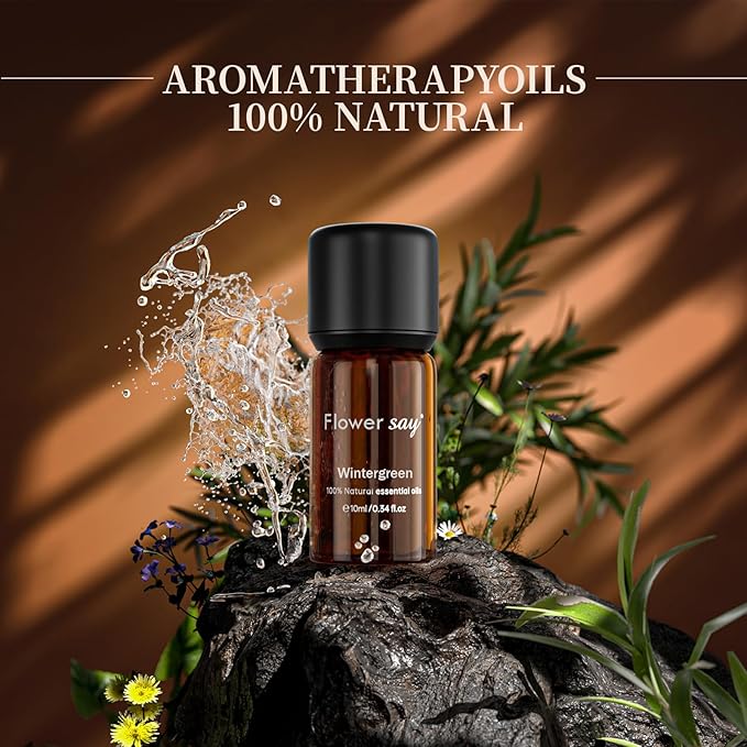 Wintergreen Essential Oil 0.34Oz - 100% Pure Natural MAX Undiluted Premium Therapeutic Grade Essential Oils for Diffuser/Skin Care/Massage/Hair/Toenails