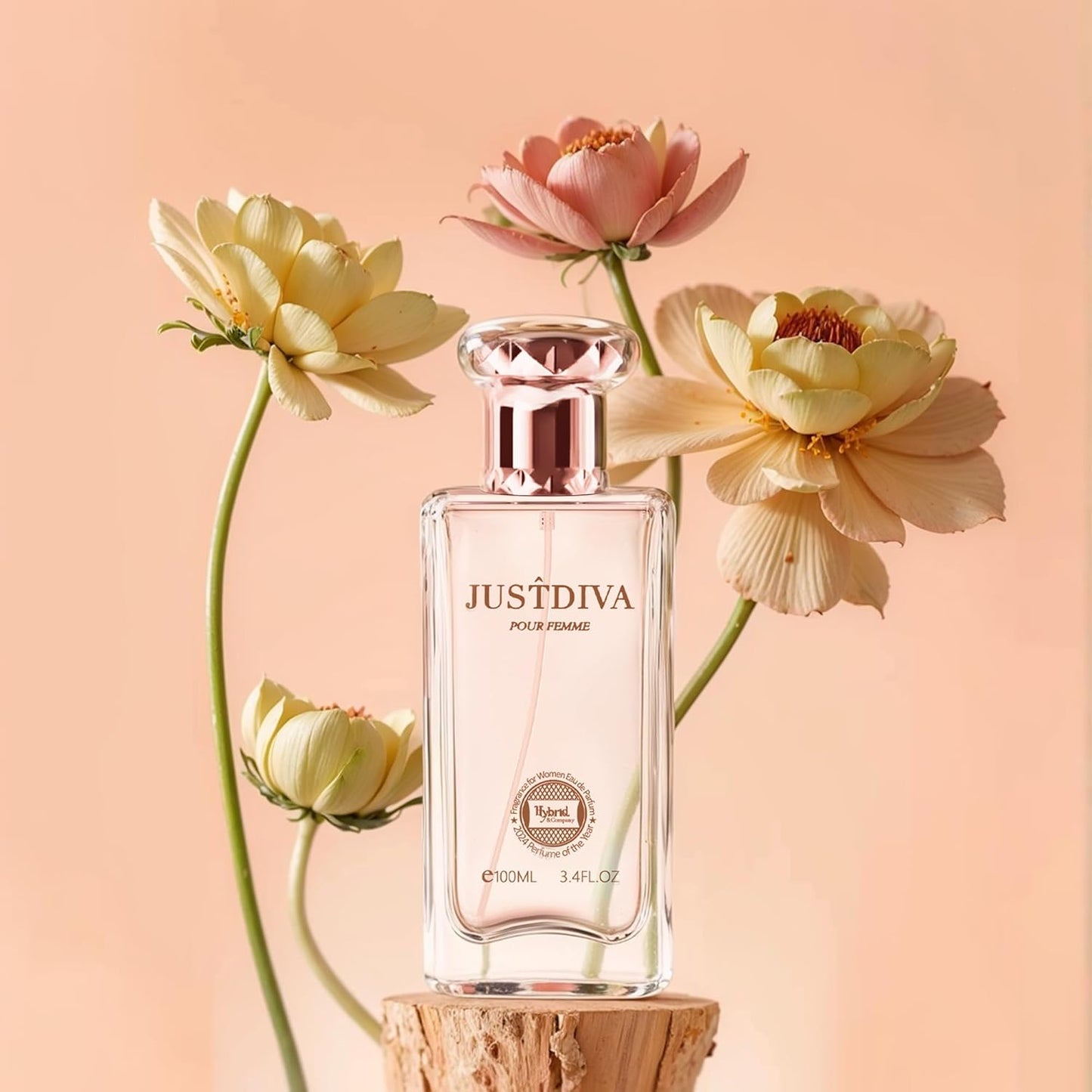 Hybrid & Company Women Justdiva Pour Femme Eau De Parfum Vaporisateur Natural Spray 3.4 Fl Oz