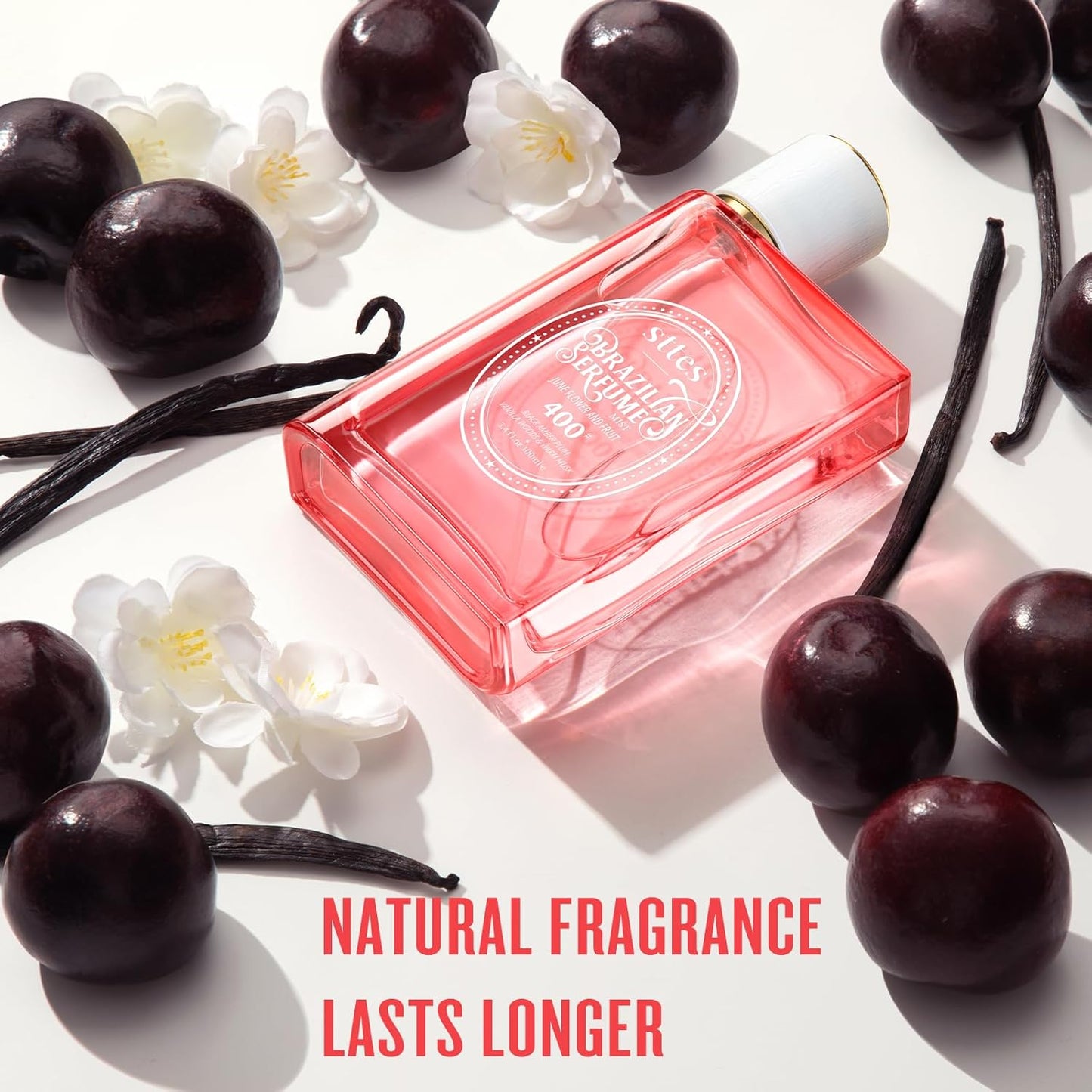 Sttes Perfume 400# (June Flower Fruit) - Eau de Perfume 100ml (3.4fl oz) Flower Fruit Gourmet Tune (Vanilla + Plum + Jasmine + Woody Tone)