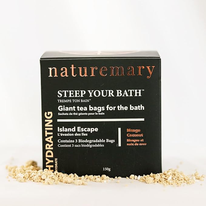 Hydrating Steep Your Bath Island Escape - Moisturizing Bath Soak for Dry Skin - Bath Tea Rich in Minerals - Mango Coconut - 5.29 oz