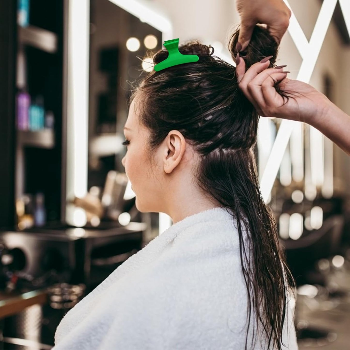 Ondder Green Butterfly Hair Clips for Styling Sectioning Pro Salon Butterfly Plastic Claw Clips Hair Styling Clip Barber Clips for Cutting, Coloring Hair, Hair Accessories for Women Girls