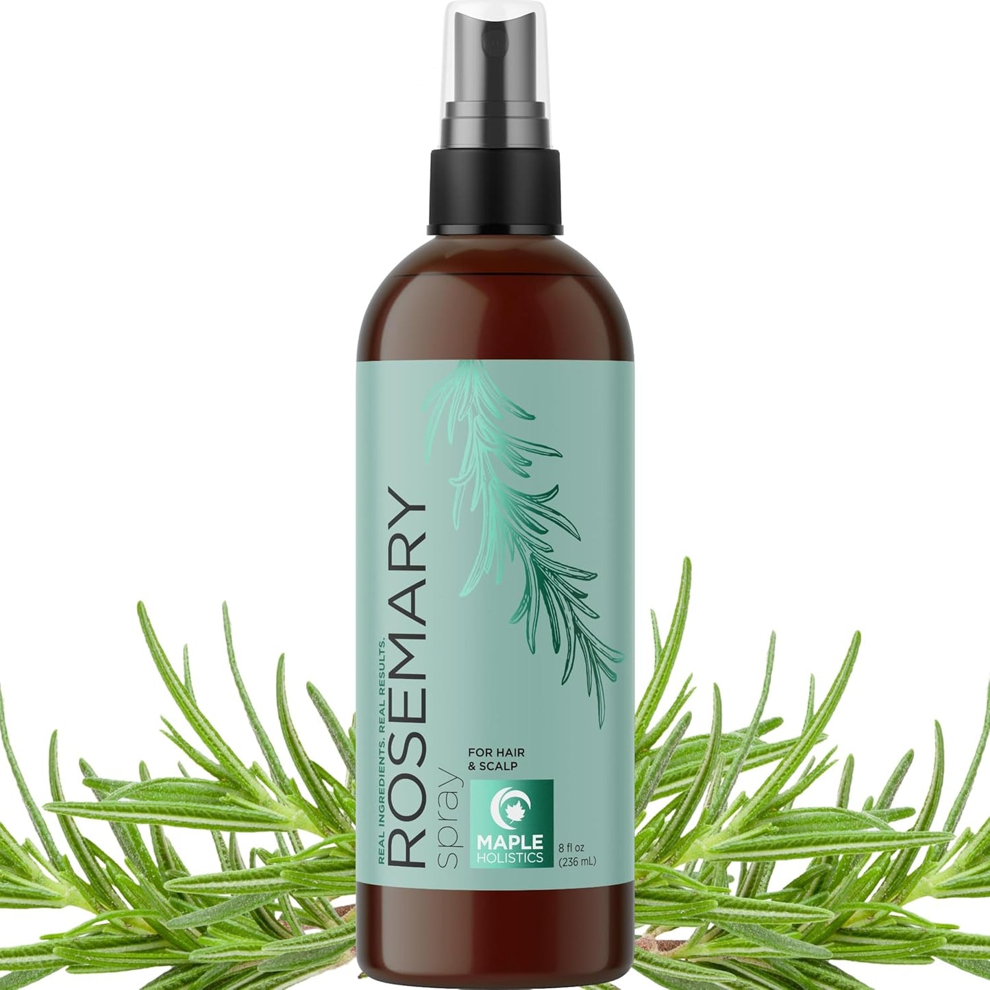 Rosemary Water Spray for Hair & Scalp - Biotin Rosemary Rice Water Spray with Nourishing B Vitamins Ginseng Extract and Peppermint Oil - Dry Hair & Scalp Treatment - Vegan & Cruelty-Free (8 Fl Oz)
