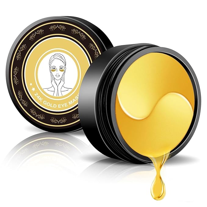 60PCS Under Eye Patches for Women,Under Eyes Masks for Dark Circles and Puffiness, 24K Gold Eyes Bags Treatment, Anti-Wrinkle Face Mask Skincare, Moisturize and Reduce Eyes Lines to Revitalize You