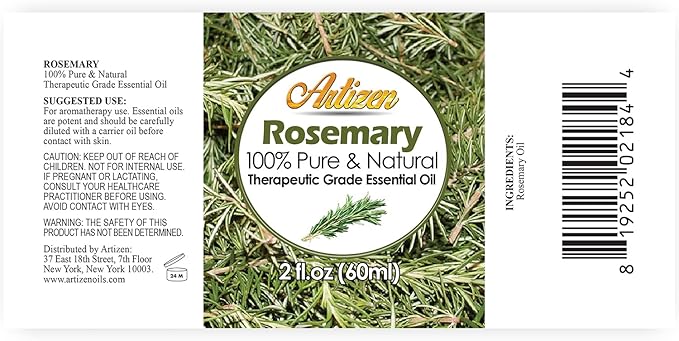 Artizen 2oz Oils - Rosemary Essential Oil - 2 Fluid Ounces