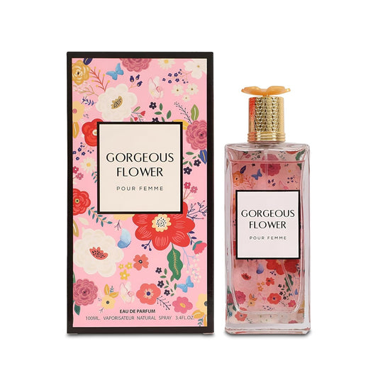 Gorgeous Flower Eau de Parfum for Women - 100ml Floral & Fruity Perfume with Lavender, Coconut, Vanilla & Pear, Long-Lasting Feminine Fragrance