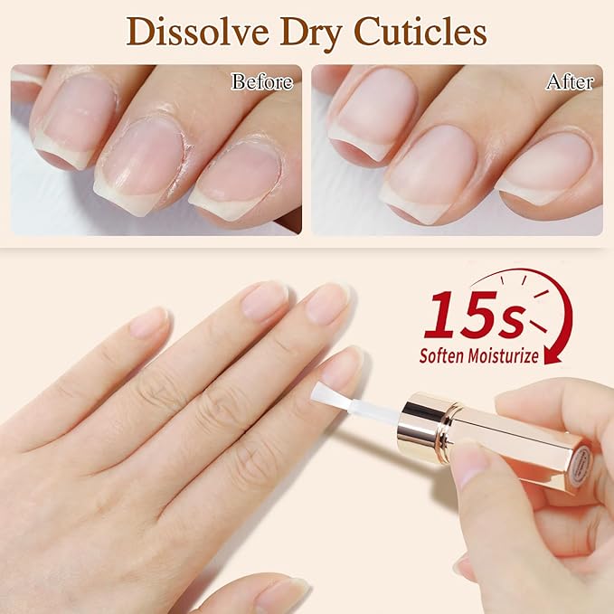 Double Rhythm Cuticle Remover Cuticle Softener for Nail Care,Hydrating, Softener Cream for Dry Manicures,Brittle Nails,Hang Nails + Dry Cuticles 0.5 Fl Oz