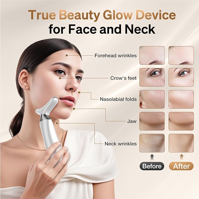 Facial Massager Red-Light-Therapy-for-Face, LED Light Therapy Device, Face Tool for Skin Care