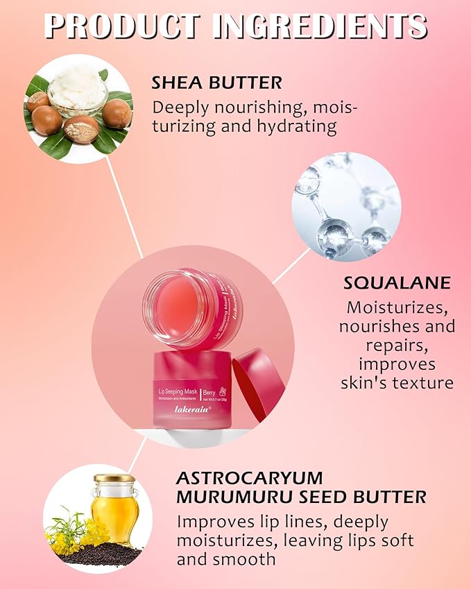 Sleeping Lip Mask, Overnight Hydrating & Prevention Dry and Cracked Lips Scrubs Exfoliator & Moisturizer, Ultra-Nourishing Lip Sleeping Mask with Wand, Lip Care Therapy Treatment for Women-04#Grape