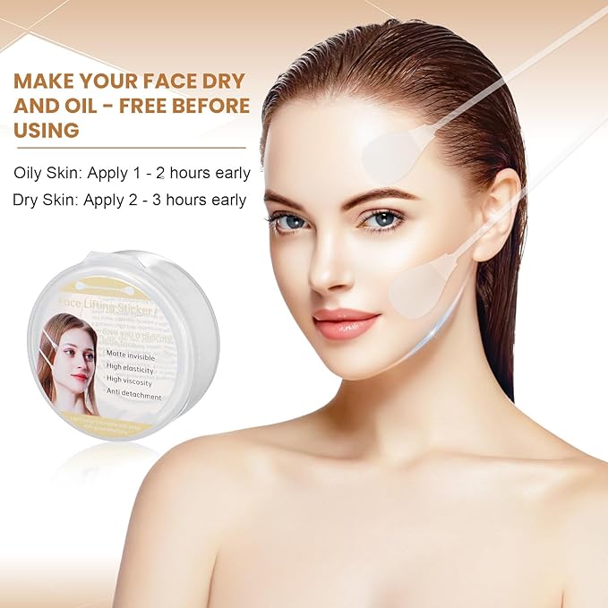 Face Lift Tape Invisible, Instant Face Tape 24Pcs Faces Lift Sticker Ultra-thin Invisible Faces Tapes with Bands, Adhesive Lifting Patch Lifting Band Neck and Eye Lifts Tapes for Women Ladies