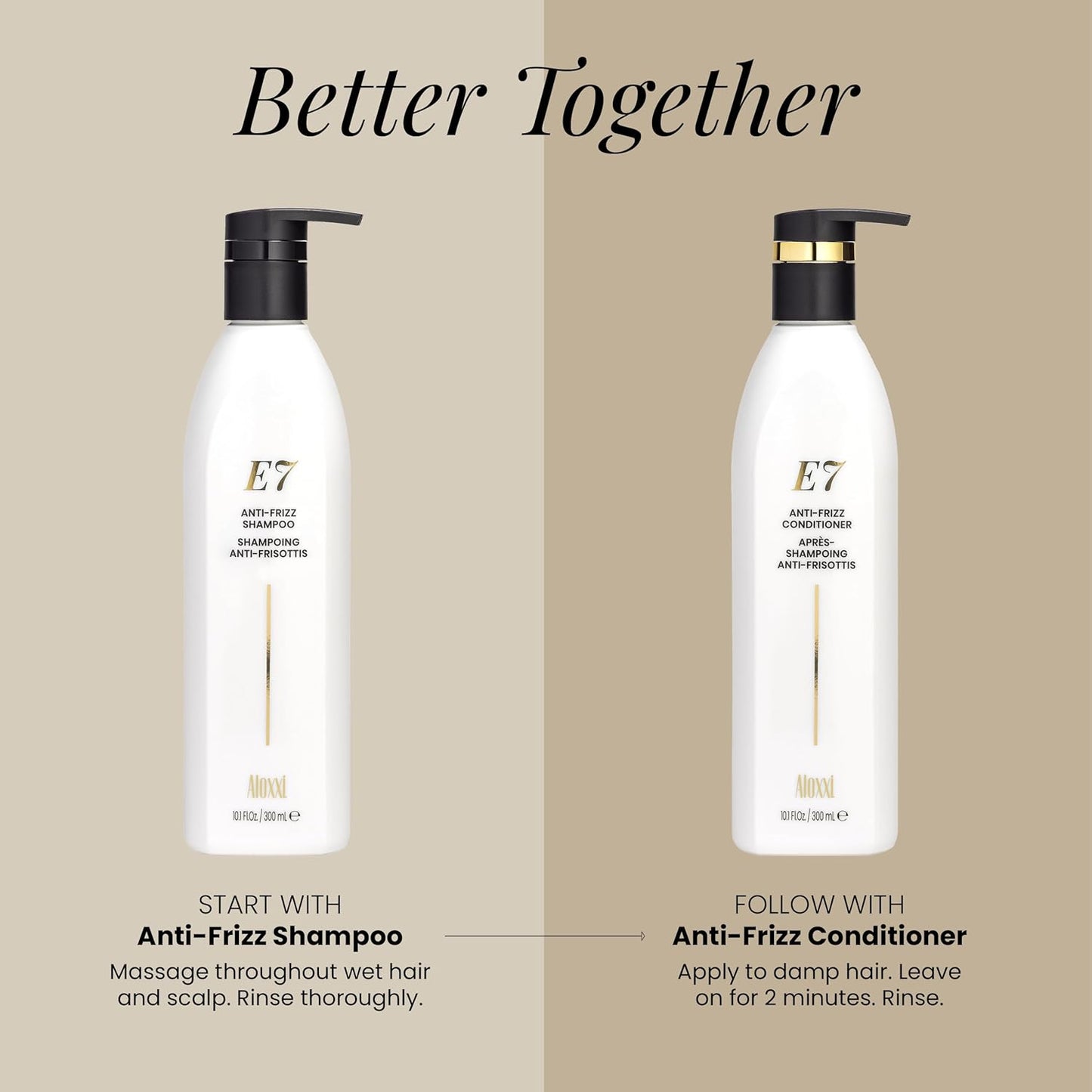 ALOXXI E7 Anti-Frizz Shampoo for Color-Treated Dry Damaged Hair Moisturizing & Strengthening with Cleansing Oils & Antioxidants, 10.1 Fl Oz