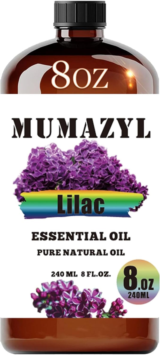 Lilac Essential Oil, Lilac Oil 8 Fl Oz 240ML for Diffuser Humidifier Yoga Cleaning DIY Candle Soap Making Essential Oils