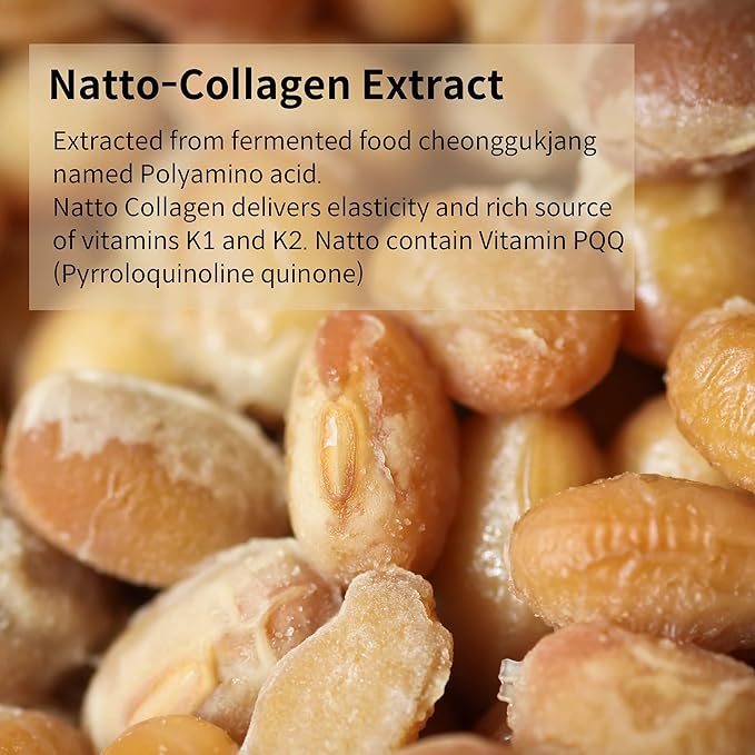 YADAH Daily Green Facial Sheet Mask, Natto Collagen, Pack of 5 – Vegan 100% Eco-friendly Mask Sheet for Skin Elasticity