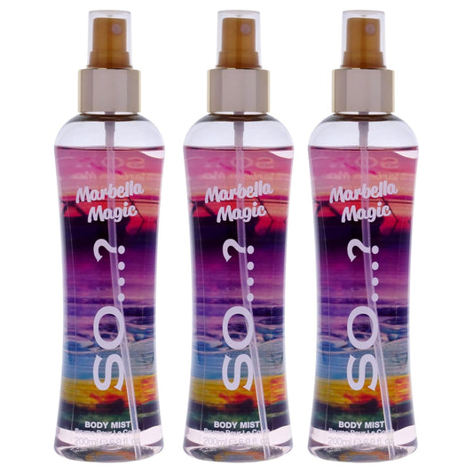 So...? Marbella Magic Body Mist for Women - 6.9 oz Body Mist - Pack of 3
