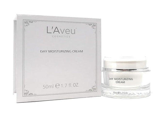 L'Aveu Day Moisturizing Cream - Anti-Aging Face Moisturizer with Dead Sea Salt & Water - Natural Hydrating Beauty Formula for Glowing Skin with Vitamin E, Jojoba, Olive Oil & Aloe Vera - 1.7 fl oz