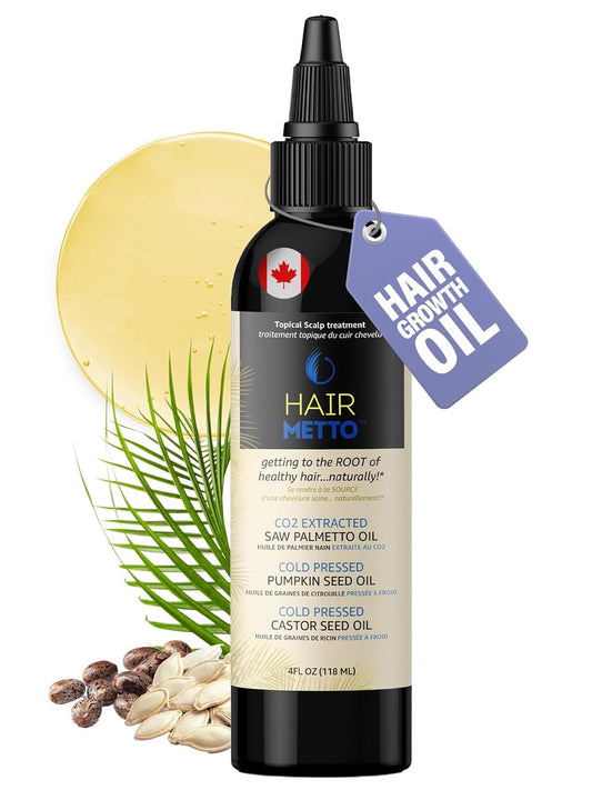 Saw Palmetto Extract Pumpkin Seed Oil for Hair Growth - 10X Potency Targeted Scalp Treatment with Castor, Lavender Scent, Rosemary Oil for Hair 4oz (118ml)