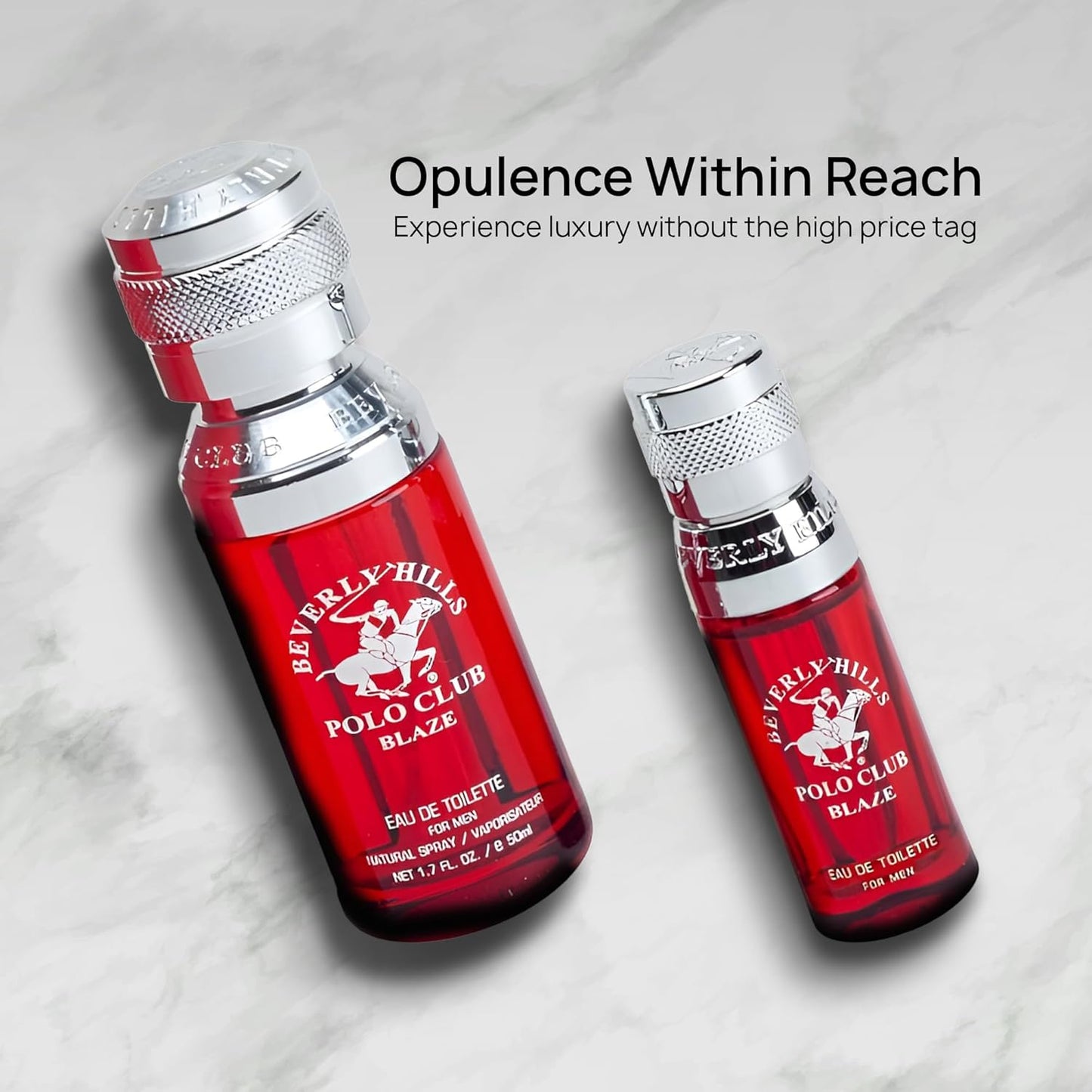 Beverly Hills Polo Club BHPC Men's Eau De Toilette Bonus Pack, featuring 1.7 oz EDT + Bonus 0.5 oz EDT (Blaze)