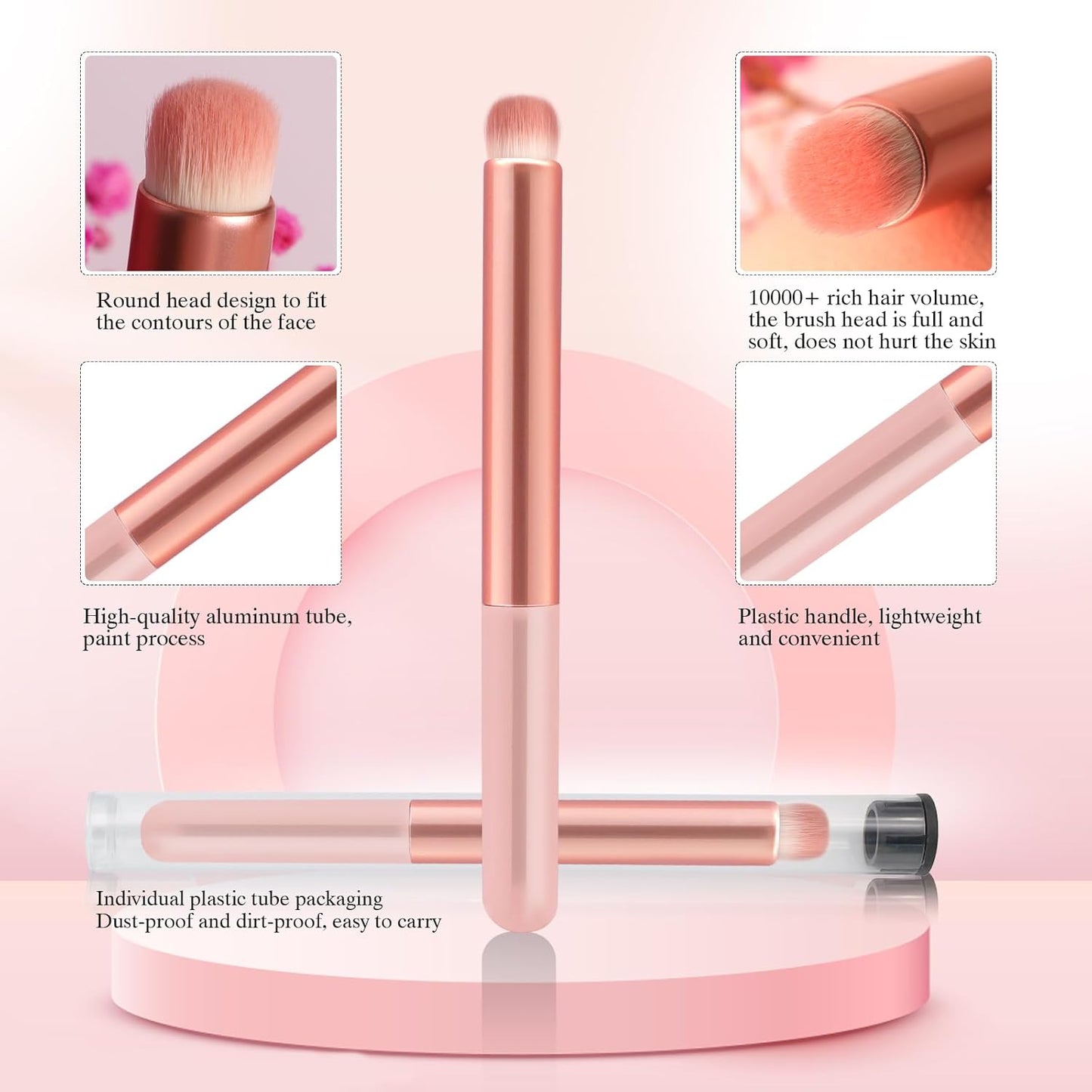 Lip Brush Lip Smudge Brushes Lipstick Brush with Tubes 3PCS Lip Gloss Applicator Wands Lip Brushes Multi-purpose Lip Makeup Brush Eyeshadow Brush Concealer Brush Lip Gloss Wands Applicator Tool Kits