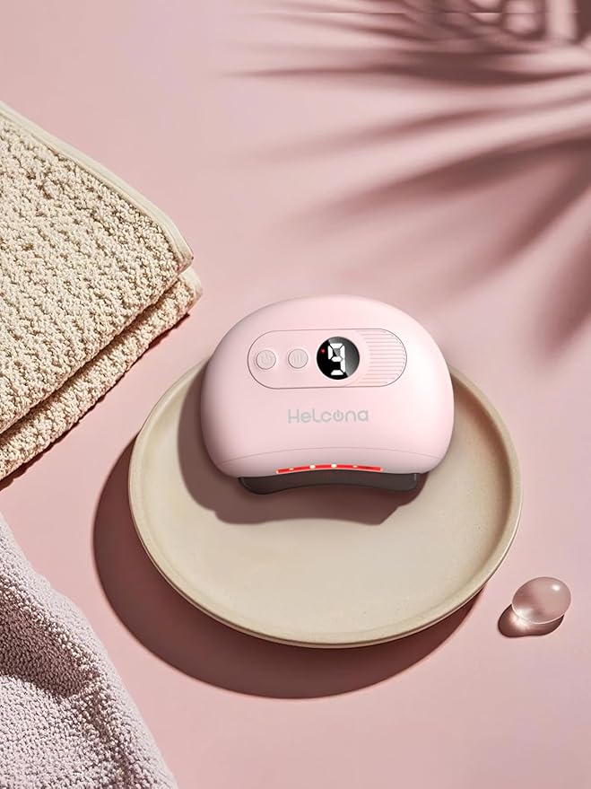 Electric Gua Sha Face Massager Tool, Gua Sha Facial Tool with Heat, 9 Levels of Temperature & Vibration Intensity, Face Massager for Women Gift