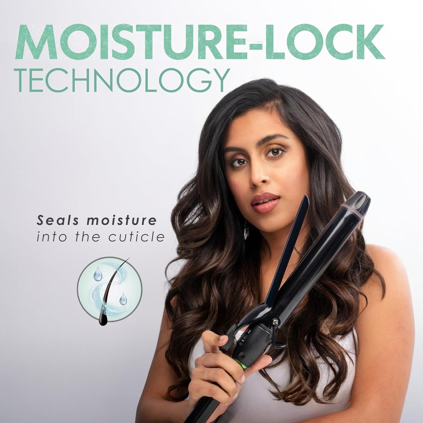 MINT Professional Extra Long Hair Curling Iron 1 inch | 2-Heater Ceramic Long Barrel Curling Iron | 1 Inch Curling Iron Hair Curler for Small to Medium Curls | International Dual Voltage