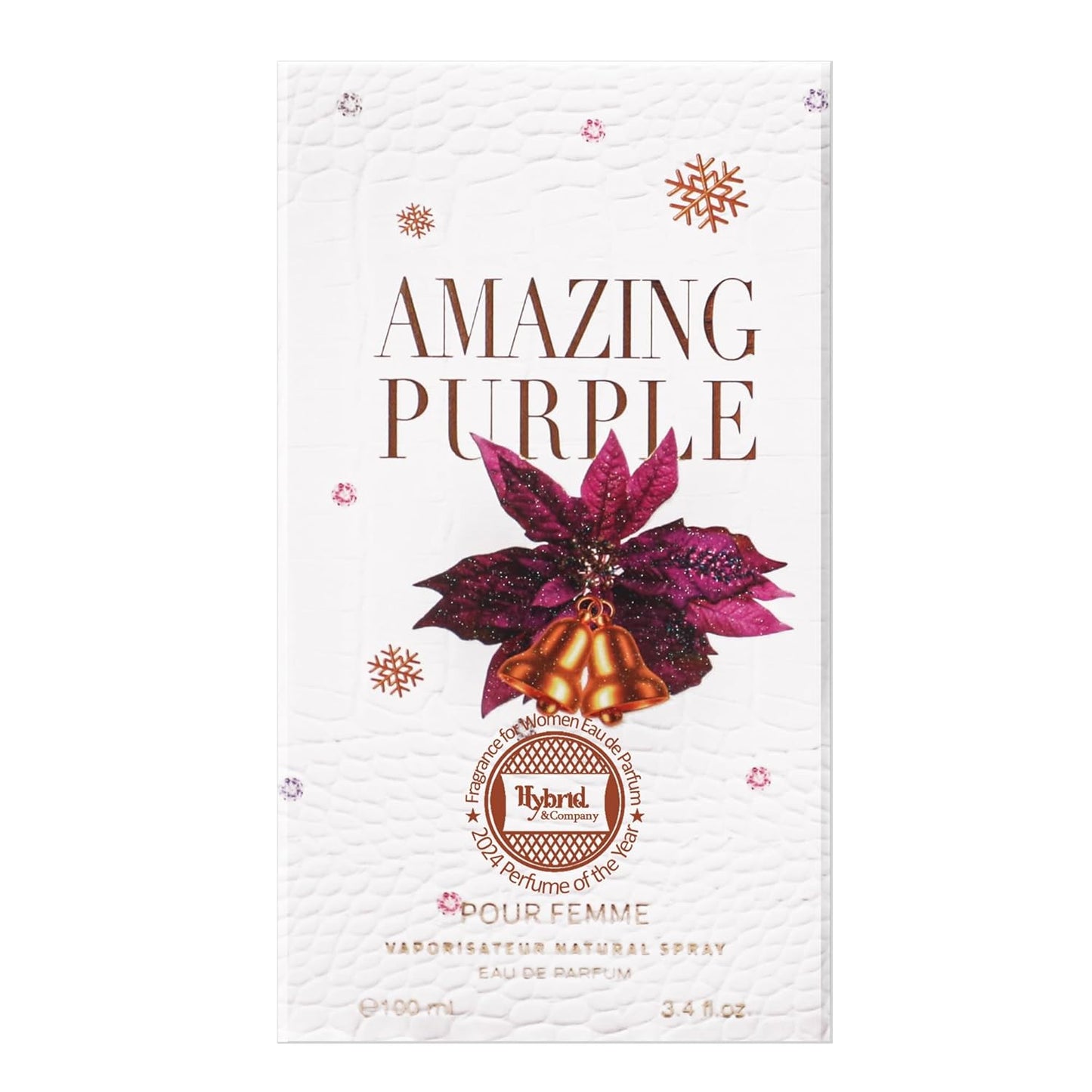 Hybrid & Company Women Amazing Purple Pour Femme Eau De Parfum Vaporisateur Natural Spray 3.4 Fl Oz