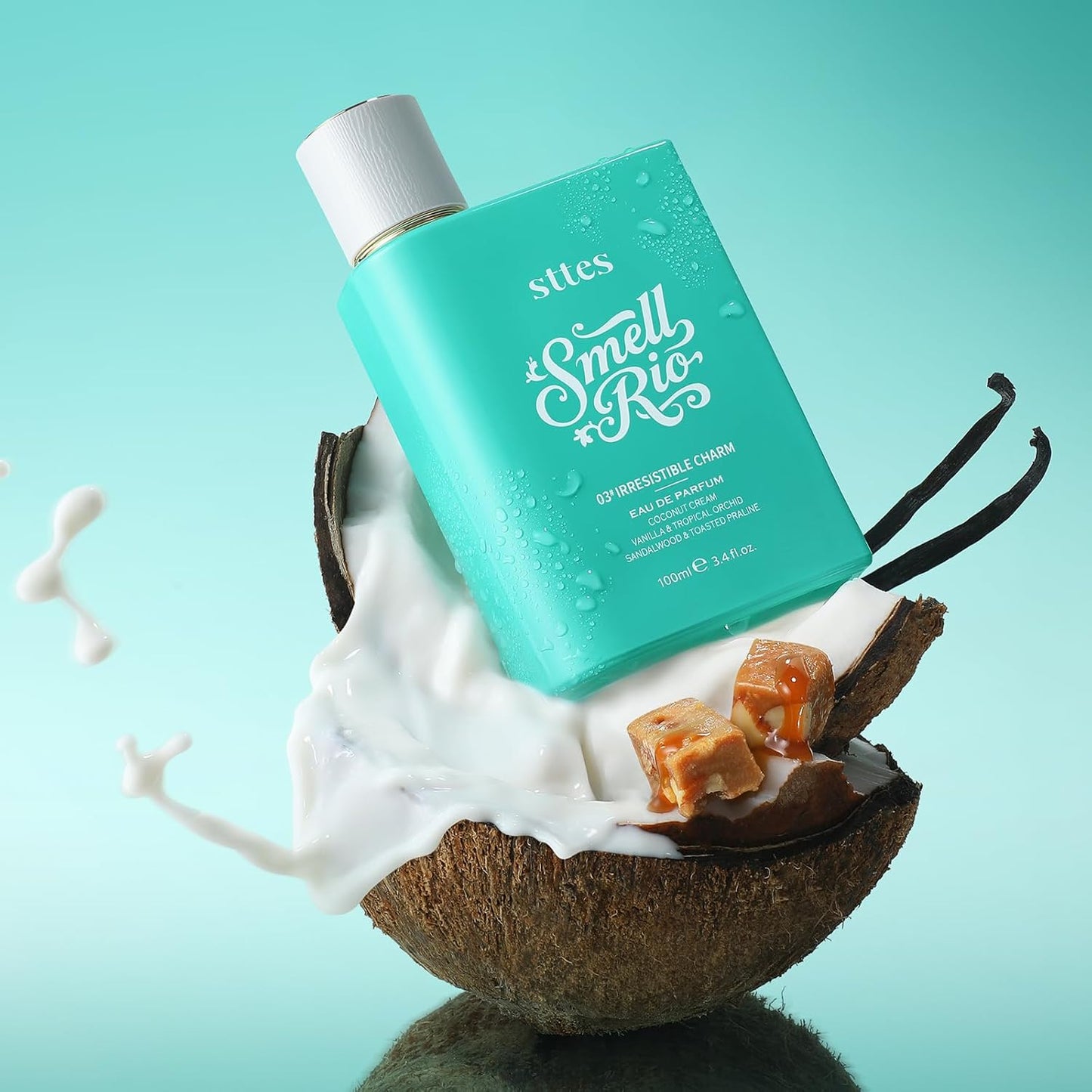 Sttes Perfume 03# (Original 309) Perfume for Women – Long-Lasting Hair Coconut, Vanilla & Toasted Praline Notes – Sweet Scentual Fragrance Eau de Parfum 100ml (3.4 fl oz) – Irresistible Charm