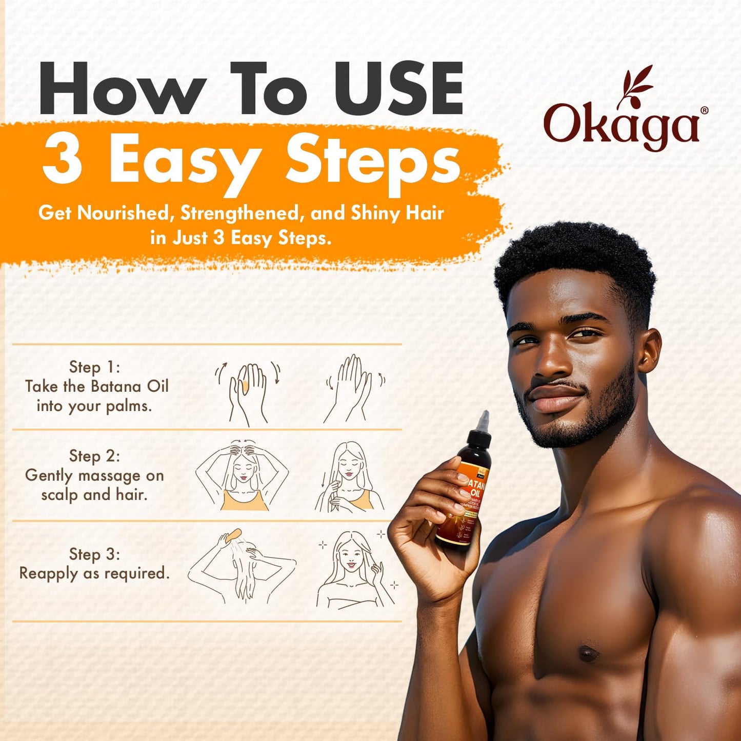 Batana Oil for Hair Growth with Rosemary, Castor, and Pumpkin Seed Oils, 100% Pure Unrefined Honduran Formula, Strengthens, Nourishes, Revives Scalp & Strands, Natural Care for All Types (5oz)