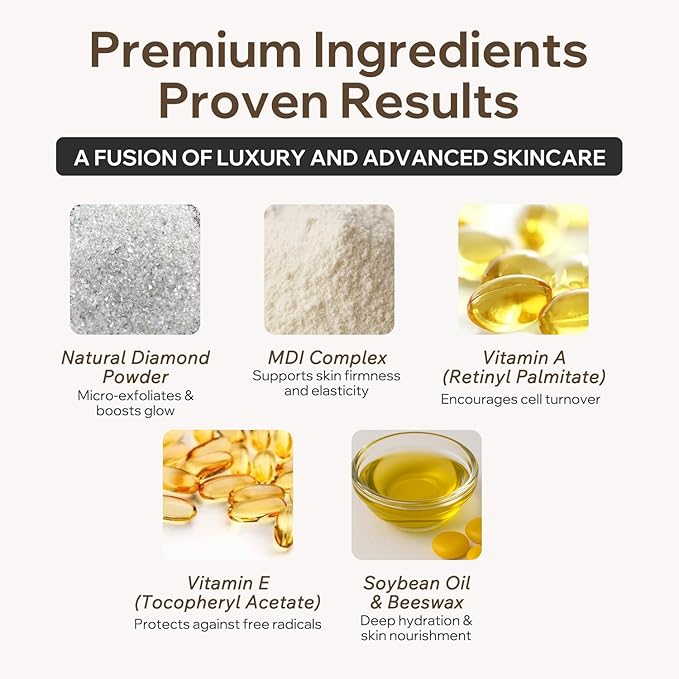 Forever Flawless Diamond Infused Age-Defying Face Cream - Hydrating Night Creams with Natural Diamond Powder for Smooth & Soft Skin - Lightweight Anti-Wrinkle Face Cream for Daily Skincare Routine