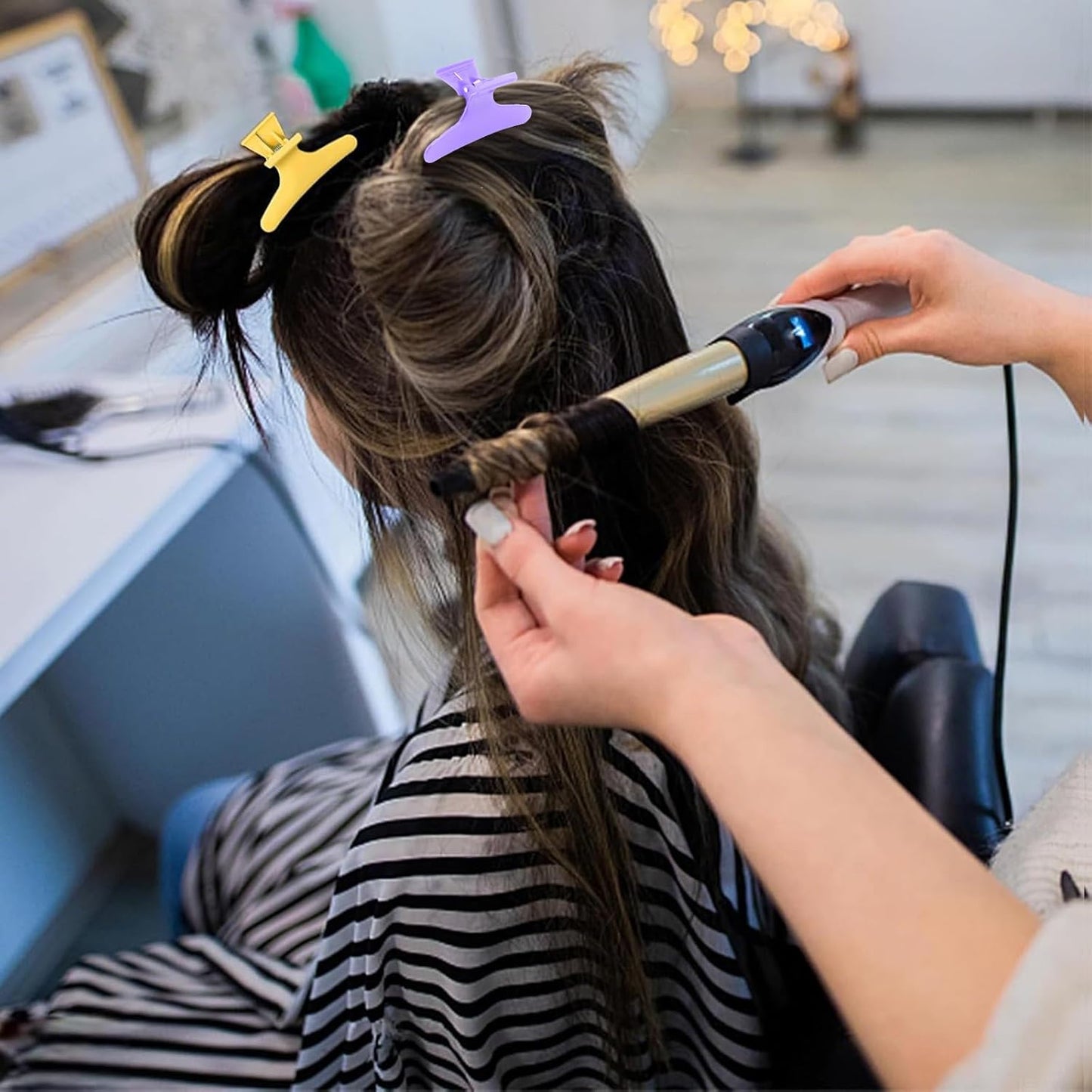 Ondder 12 Pack Butterfly Hair Clips for Styling Sectioning Pro Salon Butterfly Plastic Claw Clips Hair Styling Clip Barber Clips for Cutting, Coloring Hair, Hair Accessories for Women Girls