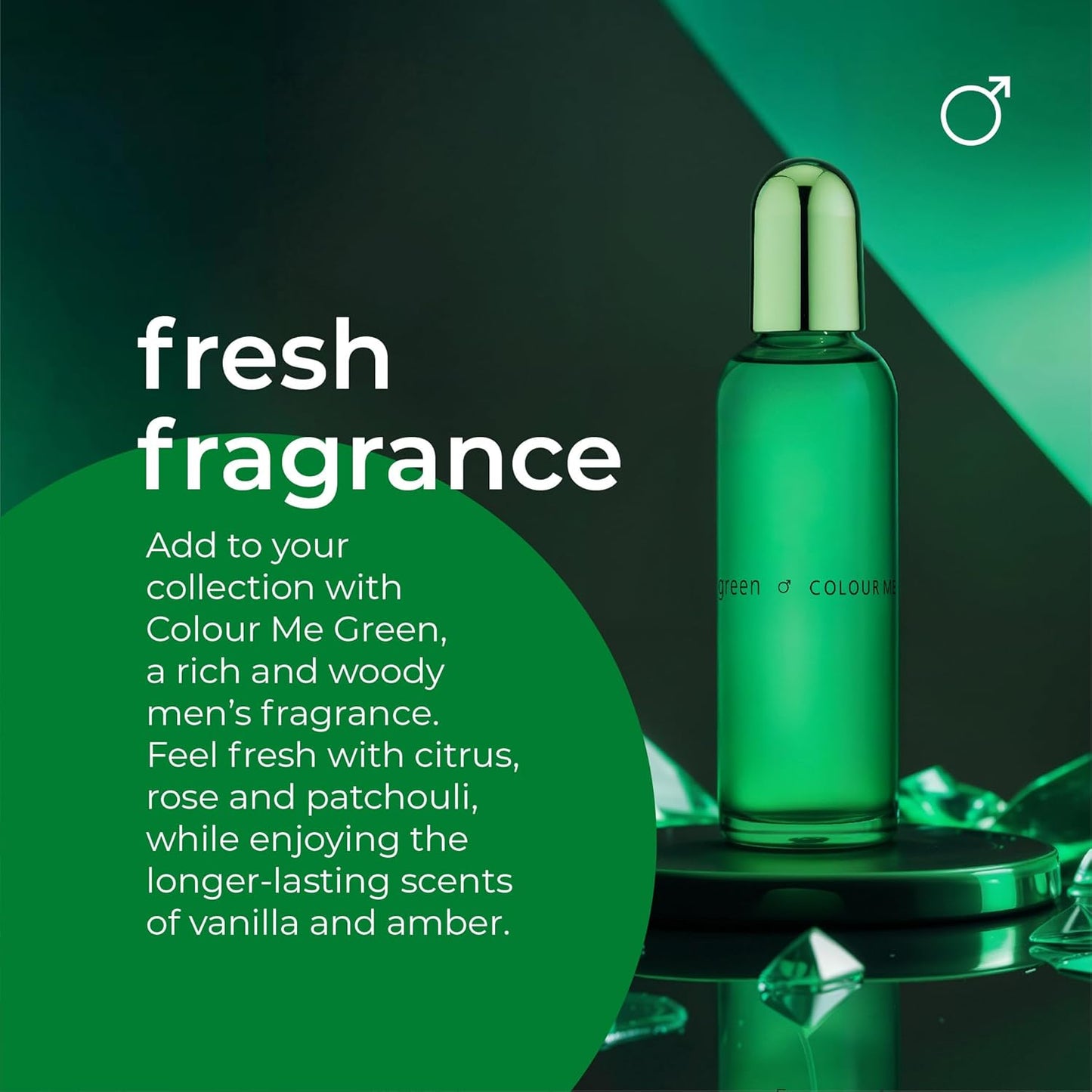 COLOUR ME Milton-Lloyd Green - Cologne for Men - Oriental Perfume for Men - Woody, Amber Fragrances - Mens Cologne - Long Lasting Perfume - 3 oz