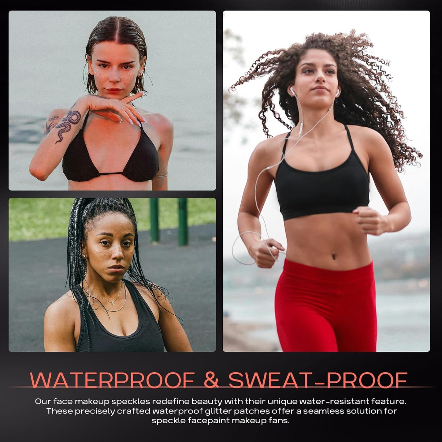 Glitter Freckles Face Tattoo,Glitter Freckle,Sparkle Makeup Patches-Rose Gold-Face Glitter Speckles Patches,10pcs