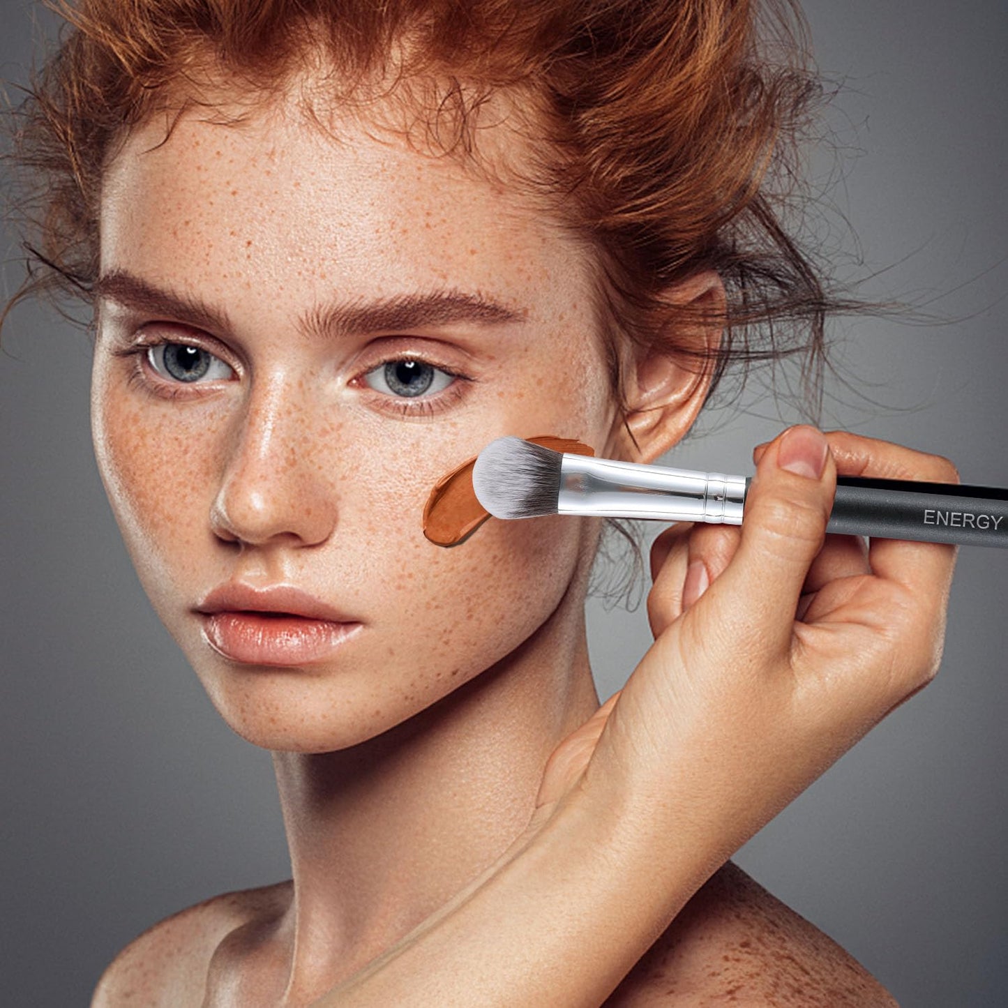 ENERGY Kitten Paw Concealer Brush – Precision Angled Makeup Brush for Under Eye & Spot Coverage – Soft Synthetic Bristles for Liquid & Cream Blending(273 Brightening Concealer Brush)