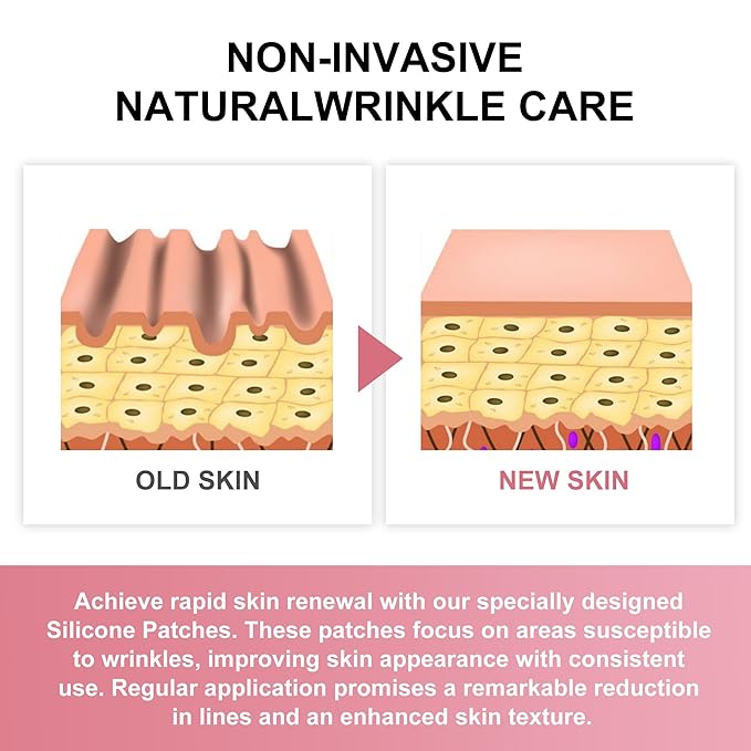 Reusable Wrinkle Patches 3 Pack - Silicone Fusion Treatment Forehead Patches for Brow Lift, Wrinkle Smoothers, Reduce Frown Lines & Face Lift (Chest)