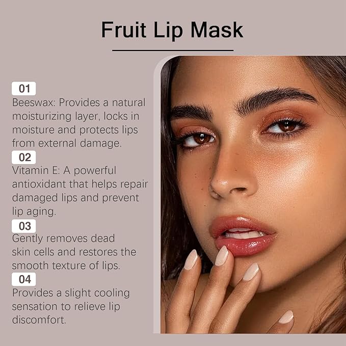 3PCS Bee Lip Balm Honey Pot Set, Moisturizing Propolis Mask, Hydrating Prevention for Dry and Cracked Skin, Exfoliating Scrubs, Sleep Mask Reduces Lines - Skin Care Products