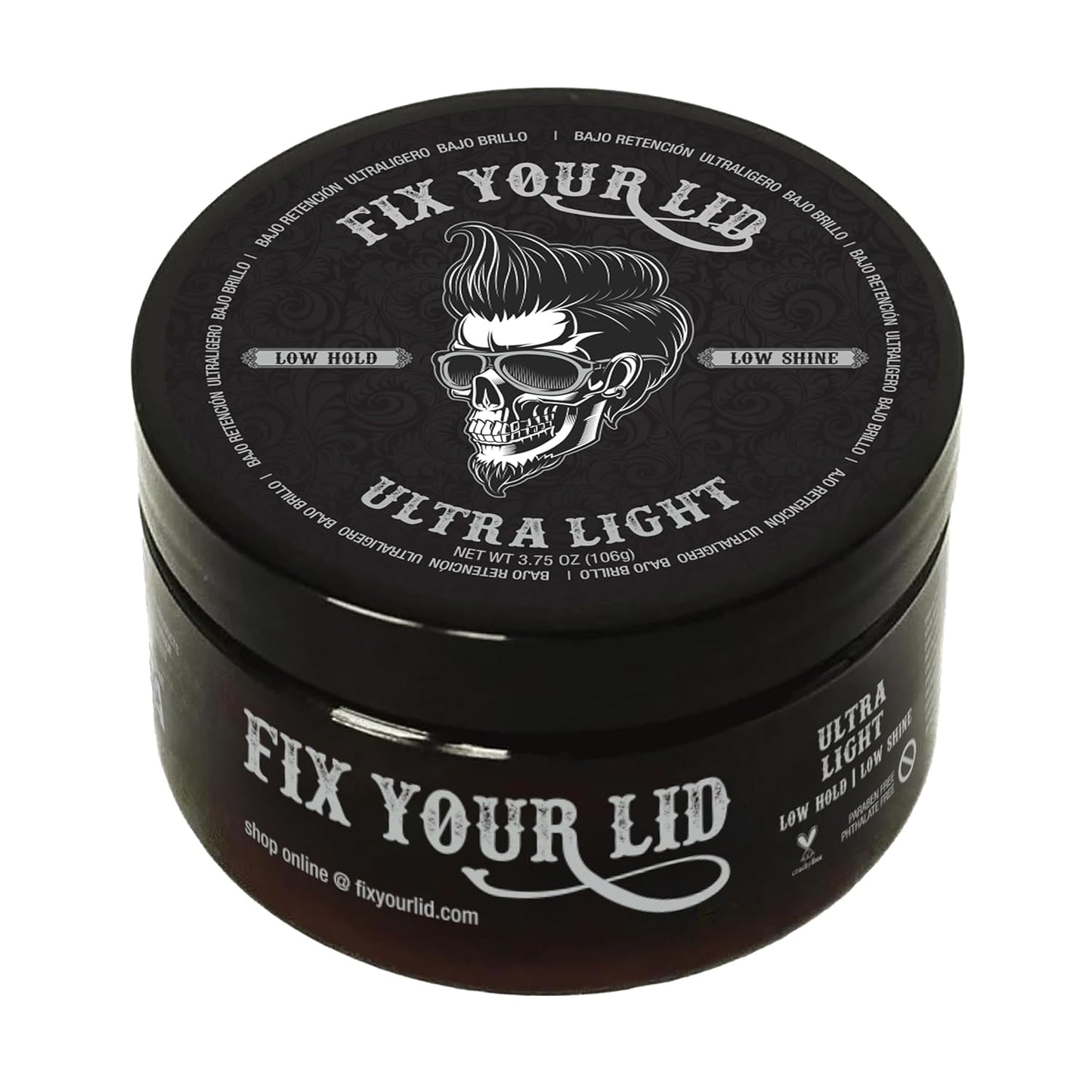 Fix Your Lid Ultra Light Pomade for Men - Water-Based Pomade with Low Hold and Low Shine - Match All Men’s Hair Types & Styles - Easy to Wash Out - 3.75 oz