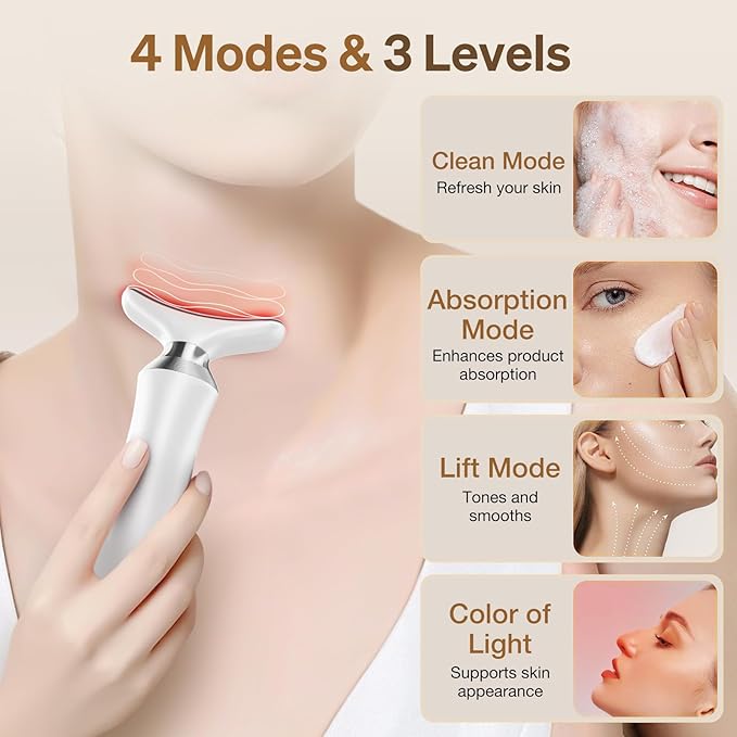 Beauty Massager for Face and Neck, 7 in 1 Beauty Glow Facial Massager for Face and Neck, Skin Care at Home