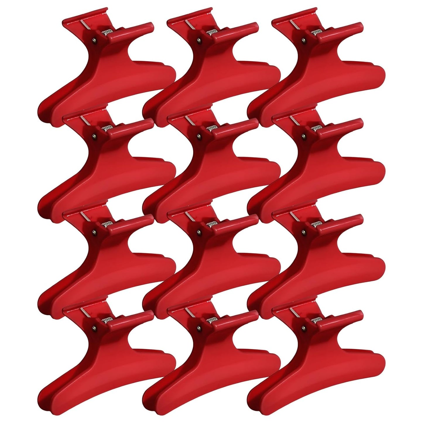 Ondder Red Butterfly Hair Clips for Styling Sectioning Pro Salon Butterfly Plastic Claw Clips Hair Styling Clip Barber Clips for Cutting, Coloring Hair, Hair Accessories for Women Girls