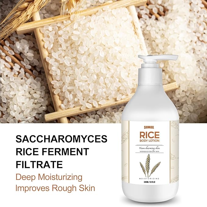 Rice Moisturizing Skin Lotion 10.1oz- Rice Extract - Body Lotion, Hand and Body Moisturizer, Hydrates Dry Skin Instantly, Hydrating Targets Dryness - Face Lotion