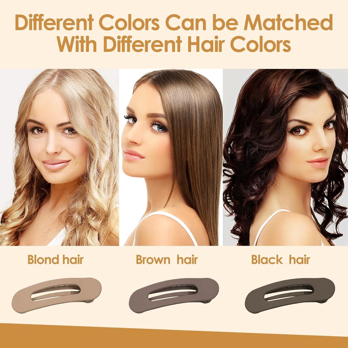 Small Flat Hair Clips for Women Lay Down Clips for Thin Hair Accessories 6pack