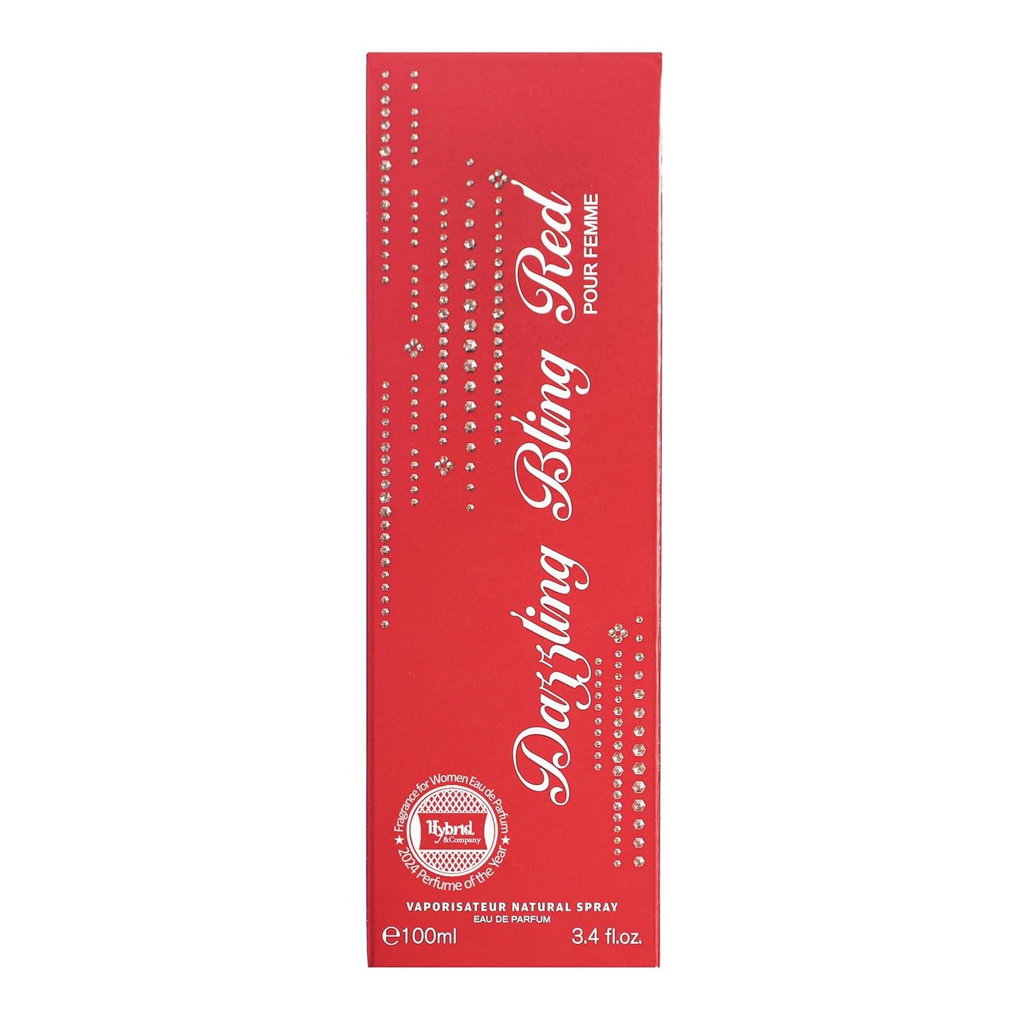 Hybrid & Company Women Dazzling Bling Red Pour Femme Eau De Parfum Vaporisateur Natural Spray 3.4 Fl Oz