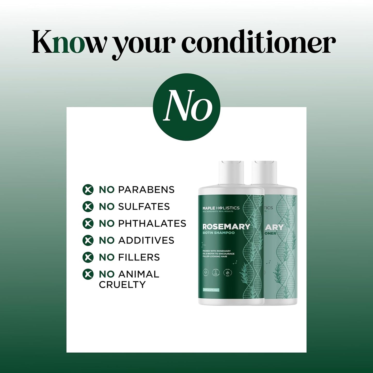 Biotin Rosemary Shampoo and Conditioner Set - Vegan Biotin Shampoo and Conditioner Set Volumizing Complex with Rosemary Essential Oil for Fine Weak & Dull Hair - Sulfate & Paraben Free (16 Fl Oz)