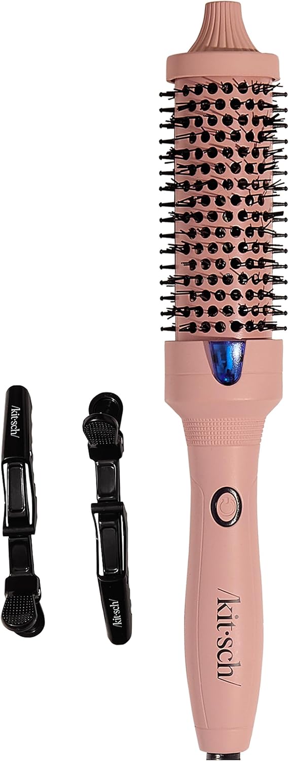 Kitsch Thermal Brush – Round Brush for Blowout Look – 1.5”/38 mm Ceramic Barrel Hair Brush & Hair Styling Tool for Volume & Shine for All Hair Types – Frizz-Reducing Ceramic Tourmaline, Quick Heat-Up